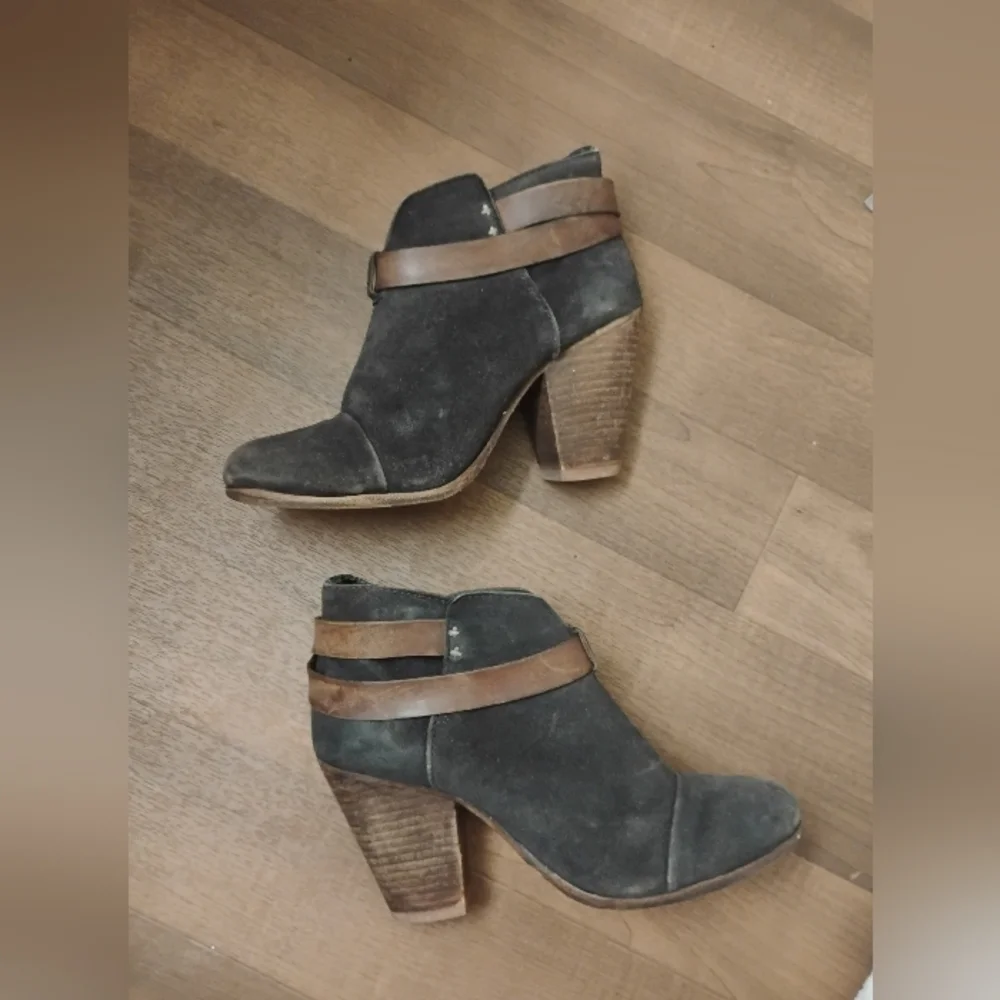 Rag & Bone Suede Harrow Ankle Booties Sz 38.5